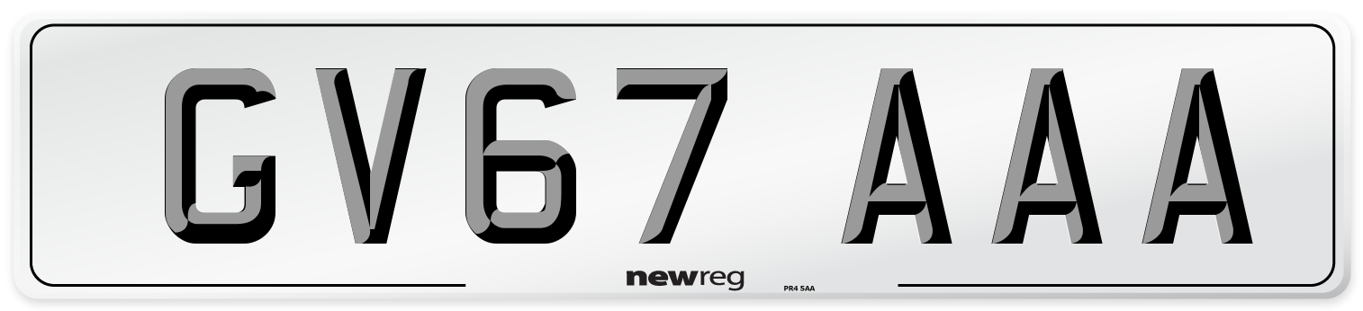GV67 AAA Number Plate from New Reg